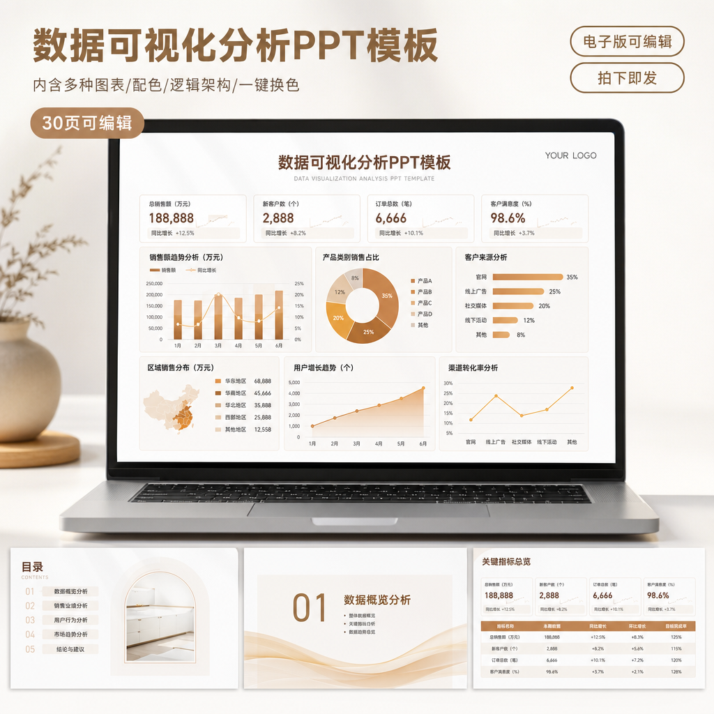 商业数据可视化图表模板