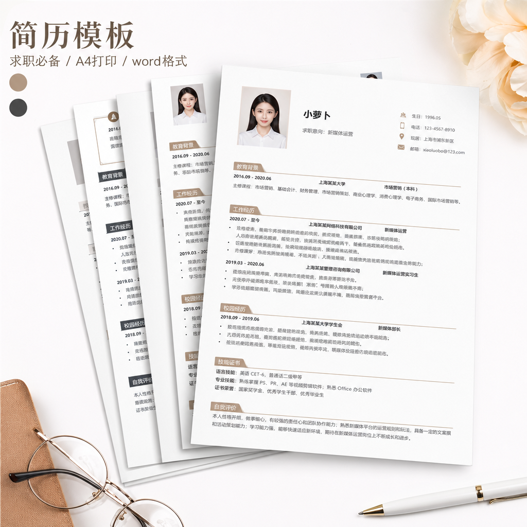 互联网大厂求职简历模板包