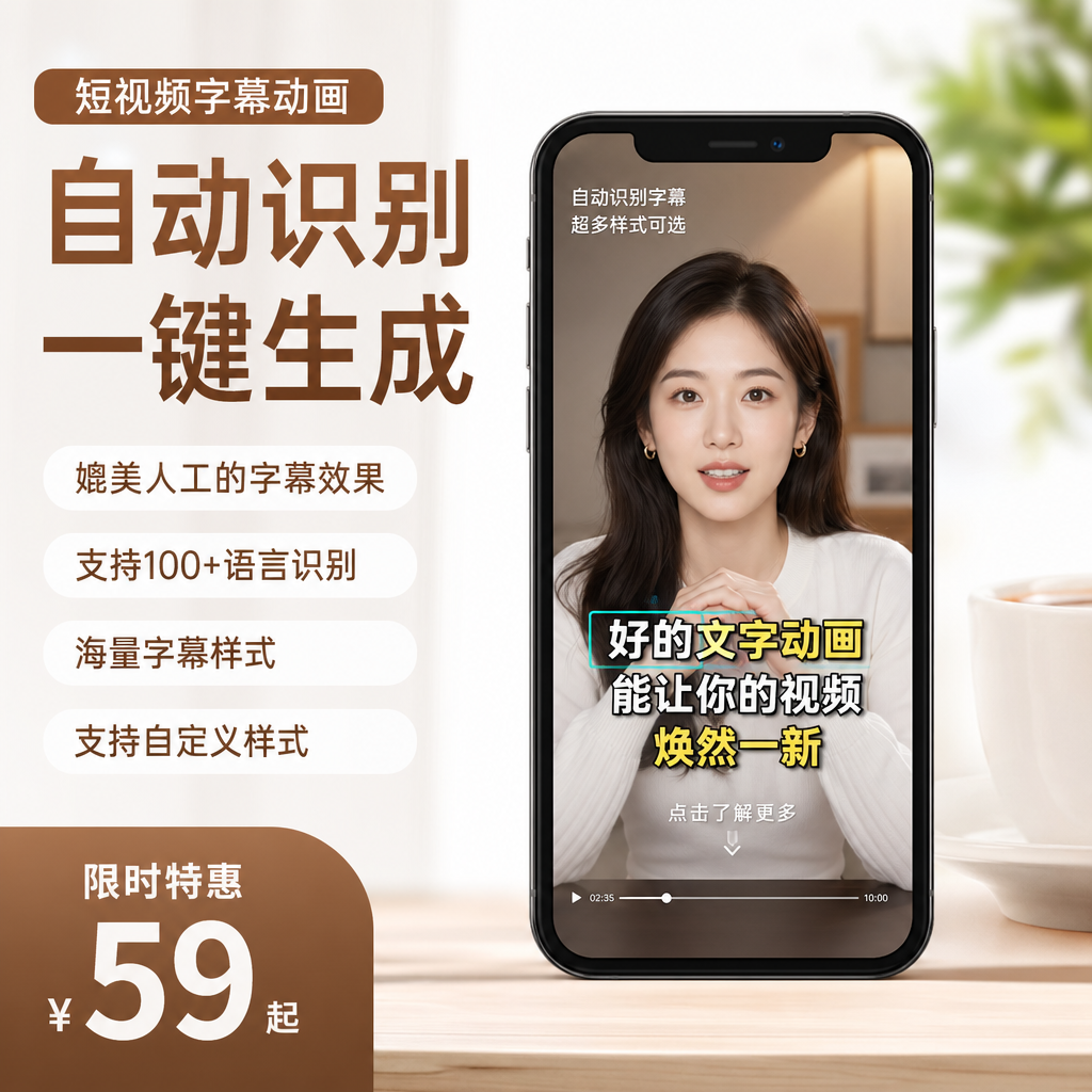 短视频字幕动效模板包